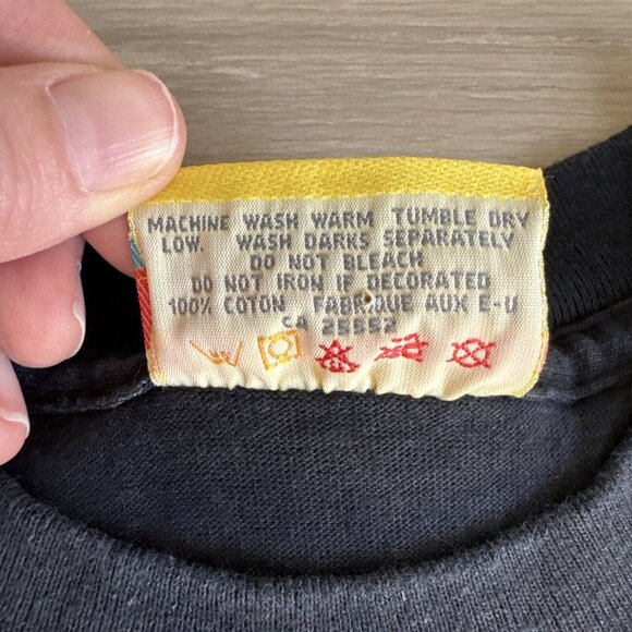 Vintage “Eat‎ Right Exercise Die Anyway” Black Single Stitch Shirt Mens L Fits M - Picture 5 of 9